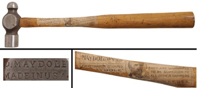 David Maydole Hammer Company, Norwich, New York, No. 77: Extra Clean 5 Oz. Ball Pein Hammer