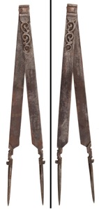 Unmarked: Pair Of Early Hand Fgd. French Divider