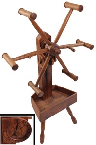 Unmarked: Early Oak And Pine Yarn Winder
