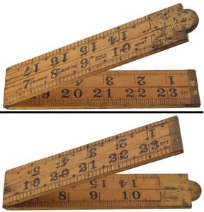 John Rabone & Sons, Birmingham, England, No. 1167: Two-Foot, Two-Fold Folding Rule