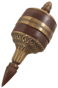 Unmarked: Massive Brass, Wood & Iron Plumb Bob
