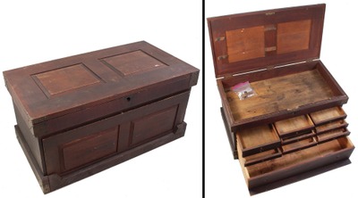 Unmarked: Massive Pattern Mkrs Oak Tool Chest