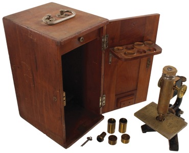 Bausch & Lomb, Rochester, New York: Early Brass Microscope