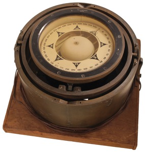 A Lietz Company, San Francisco, California: Miasive Brass Ship's Compass