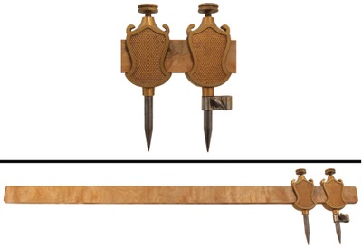 Stanley Rule & Level, No. 3: Bronze Metal Trammels