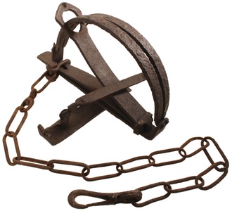 Unmarked: Hand Forged Sgl. Spring Bear Trap