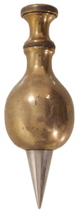 Unmarked: Extra Clean Early Brass Plumb Bob