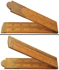 John Rabone & Sons,  Birmingham, England, No. 1212: Two-Foot, Four-Fold Folding Rule