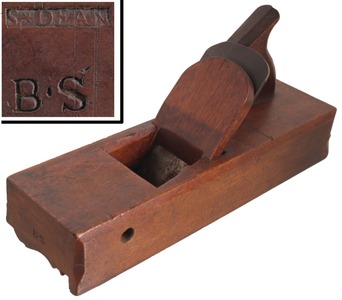 S. Dean, Dedham (Massachusetts): Hdld. Yellow Birch Crown Molding Plane