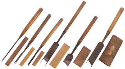 Assorted Makers: Wkg. Set Of Six Japanese |gos & Gouges