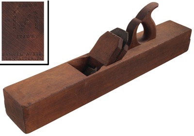 Samuel Auxer, Lancaster, Pennsylvania: Carpenter Patent Dbl. Wedge Jtr Plane