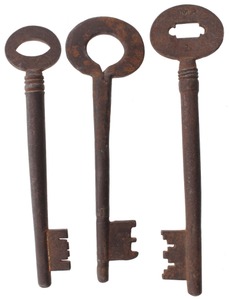 Unmarked: Three Early Iron Keys