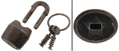Unmarked: Massive 19th C. Iron Padlock