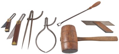 Assorted Makers: Lot Of Clean Early Woodworking Tools