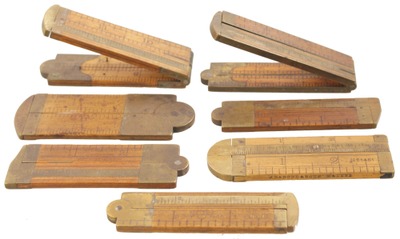Assorted Makers: Coll. Of Seven Clean Caliperding Rules