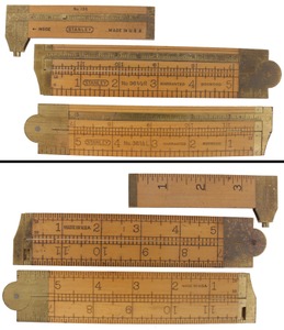 Stanley Rule & Level: Three Unused Caliper Folding Rules