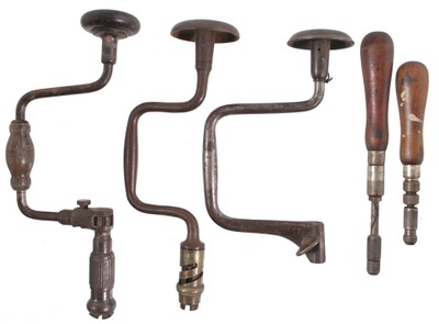 Assorted Makers: Five Patented Braces & Screwdrivers