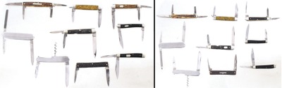 Assorted Makers: Lot Of 9 German Made Pocke Knives