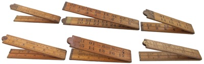 Assorted Makers: Six Printed Number Folding Rules