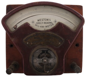 Weston Electrical Instrument Company, Newark, New Jersey, No. MODEL J: Early Direct Reading "Mil-Am-Meter"