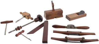Assorted Makers: Lot Of Early Type Woodworking Tools