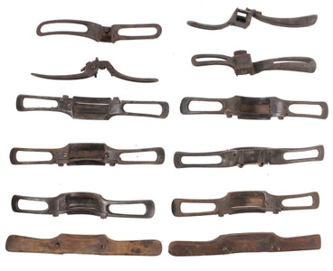 Assorted Makers: Coll. Of Leather Wkr Spoke Shaves