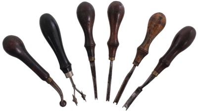 C.S. Osborne & Company, Newark, New Jersey: Six Clean & Usable Leather Tools