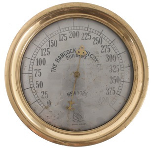 Ashcroft Manufacturing Company, Bridgeport, Connecticut: Extra Clean 19th C. Adv. Steam Gauge