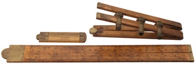 Stanley Rule & Level: Lot Of Three Asst. Folding Rule