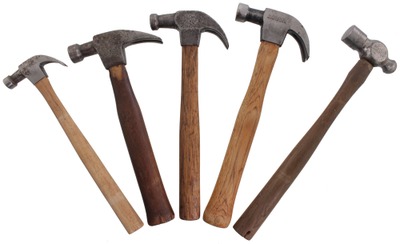 David Maydole Hammer Company, Norwich, New York: Lot Of Five Clean Maydole Hammers