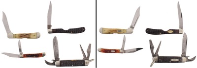 W.R. Case & Sons Cutlery Company, Bradford, Pennsylvania: Lot Of Four Clean Case Knives