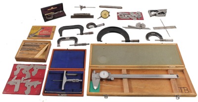 Assorted Makers: Lot Of Clean And Usa Machinists' Tools