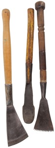 Unmarked: Coll. Of Three Early Bark Spuds