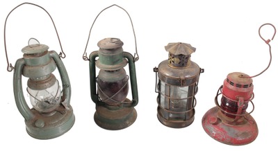 Embury Manufacturing Company, Warsaw, New York: Three Barn & R.R. Type Lanterns