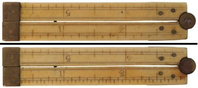 Unmarked: Six-Inch, Two-Fold Folding Rule