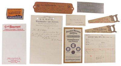 Assorted Makers: Lot Of Tool Related Ephemera