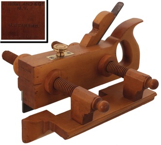 A. Howland & Company (Unmarked), No. 96: Handled Boxwood Plow Plane