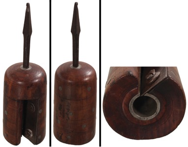 Unmarked: Early Pewter, Iron & Applewood Auger Bit
