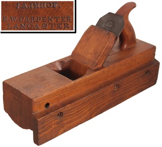 E.W. Carpenter, Lancaster, Pennsylvania: Massive Handled Roun Molding Plane