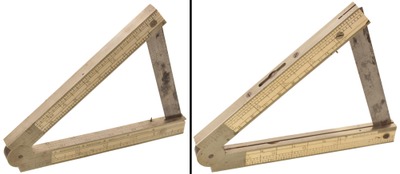 Stephens & Company, U.S. Standard, No. 38: Rare Ivory Inclin. Folding Rule