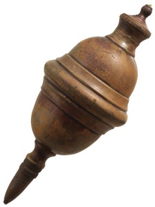Unmarked: Early Brass & Iron Plumb Bob