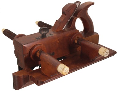 Overstruck Imprint: Handled Screw Arm Boxwood Plow Plane