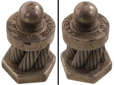 Broderick & Bascom, St. Louis, Missouri: 19th C. Advertising Paperweight