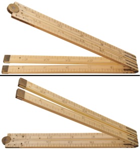 Unmarked: Two-Foot, Four-Fold Folding Rule