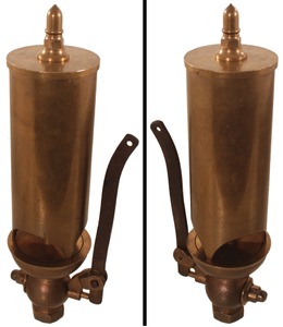 Buckeye Brass Works, Dayton,  Ohio: Horizontal Valve Steam Whistle