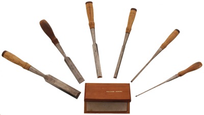 Buck Brothers, Millbury, Massachusetts: Stepped Set Of  Six Beveldge Socket Chisels