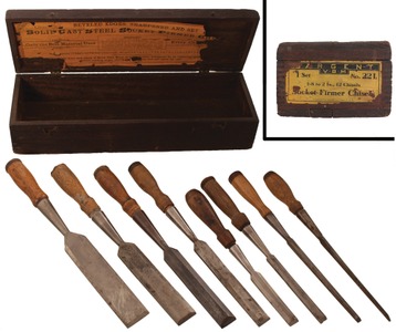 Sargent & Company, New Haven, Connecticut: Partial Set Of Eight Socket Paring Chisel