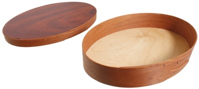 Robert Lindner, Clarence, New York: Spectacular Crotch Mahogany Shaker Box