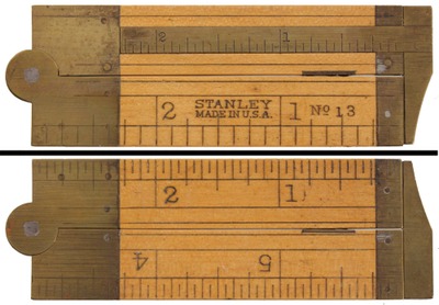Stanley Rule & Level, No. 13: Six Inch/Two Fold Folding Rule