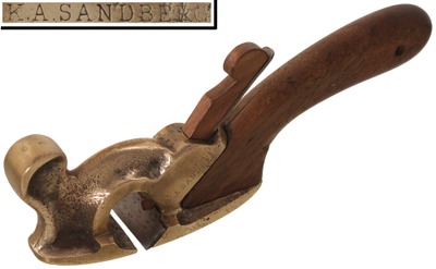 Unmarked: Showy Walnut & Brass Rabbet Plane